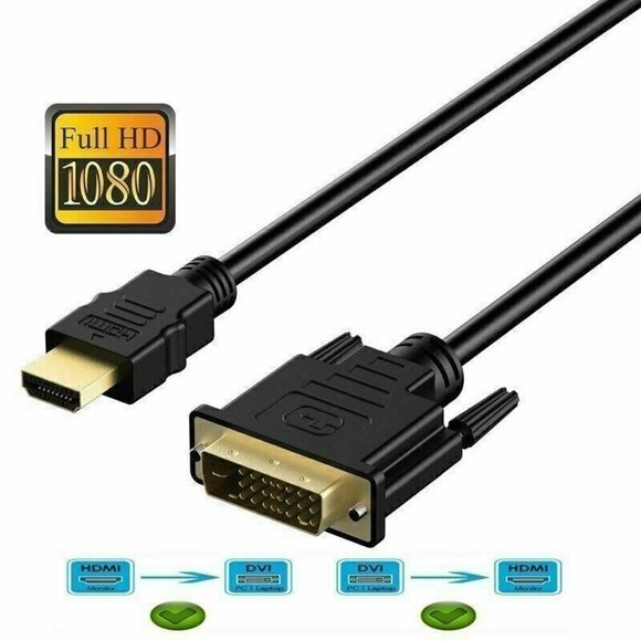 10ft Hdmi DVI Cable Nintendo Switch Xbox One 360 PlayStation 3 4 PS3 PS4 Roku 4K - Picture 5 of 8